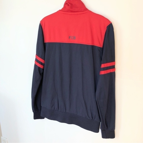 Fc Barcelona blue & red zip up racing style jacket S - Picture 5 of 11